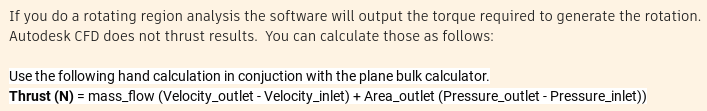 Thrust Equation