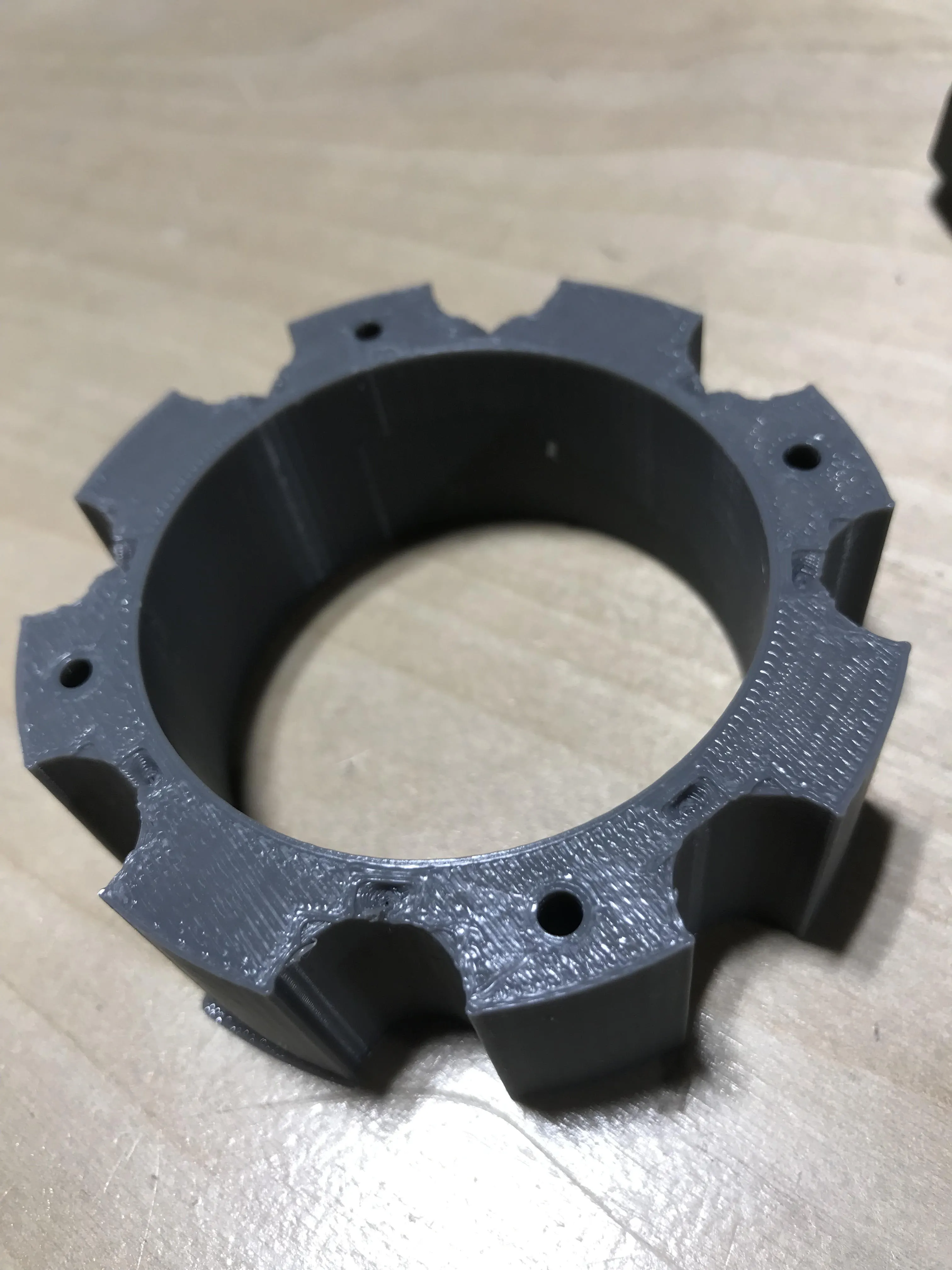 {Picture of the 3d printed battery hub}